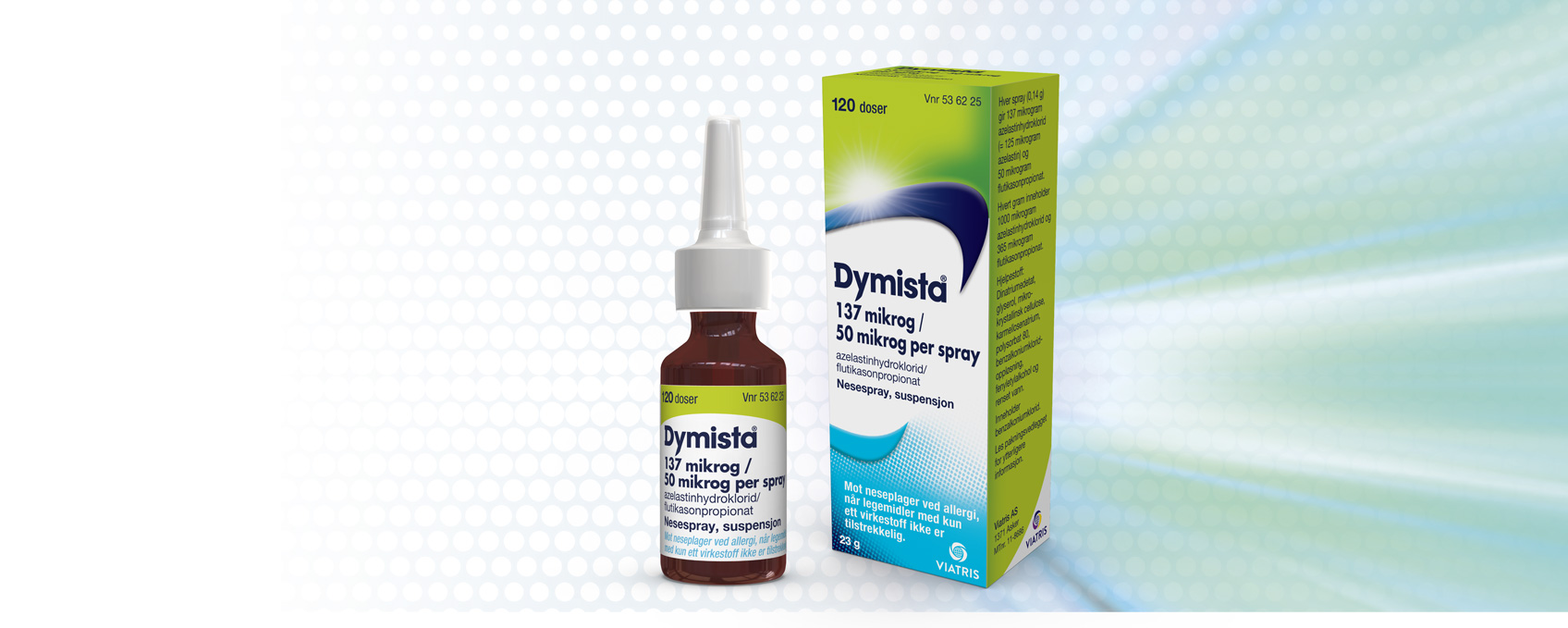 Apotekhylle med nesesprayprodukter